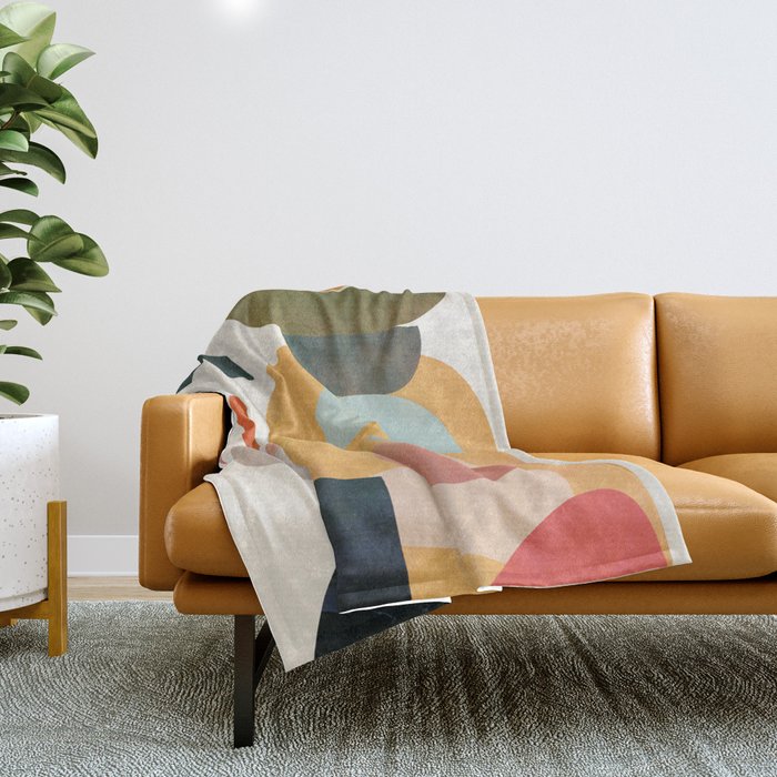 Modern Abstract Art 70 Throw Blanket by City Art Society6