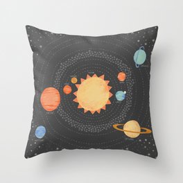 Our Solar System Throw Pillow