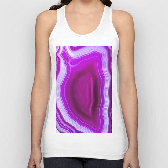 Pink agate Geode Unisex Tank Top