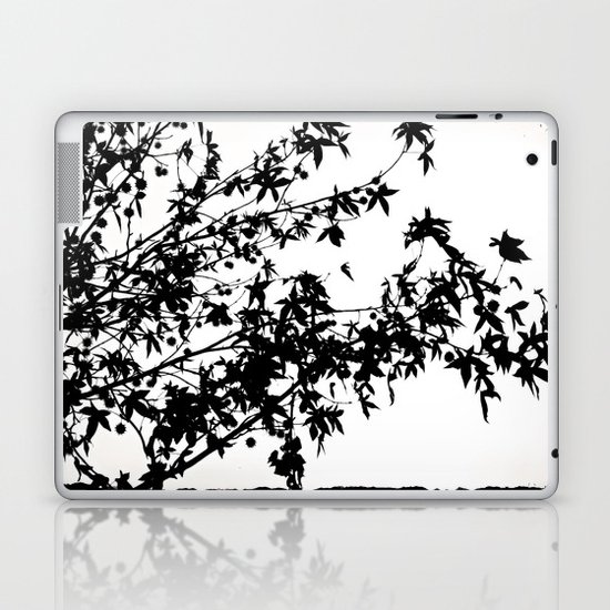 black on white Laptop & iPad Skin