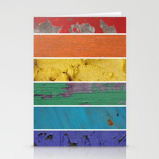 texture rainbow Stationery Cards