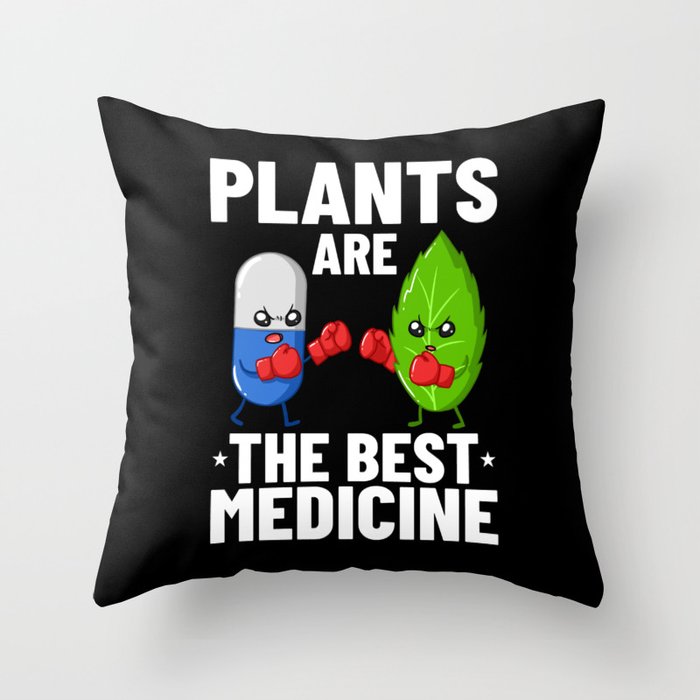 Natural Medicine Plant Herbalism Natural Healthy Throw Pillow