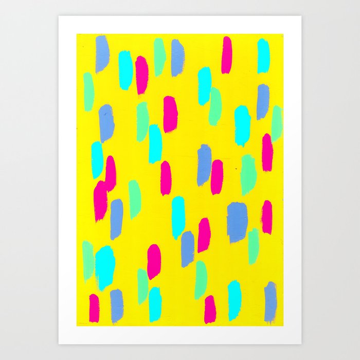 This Is Your Day Yellow Abstract Painting Mint Green Modern Art