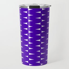 Retro Curvy Lines Pattern in Purple Travel Mug