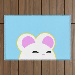Custom Cute Simple Cartoon Mouse Design Outdoor Rug