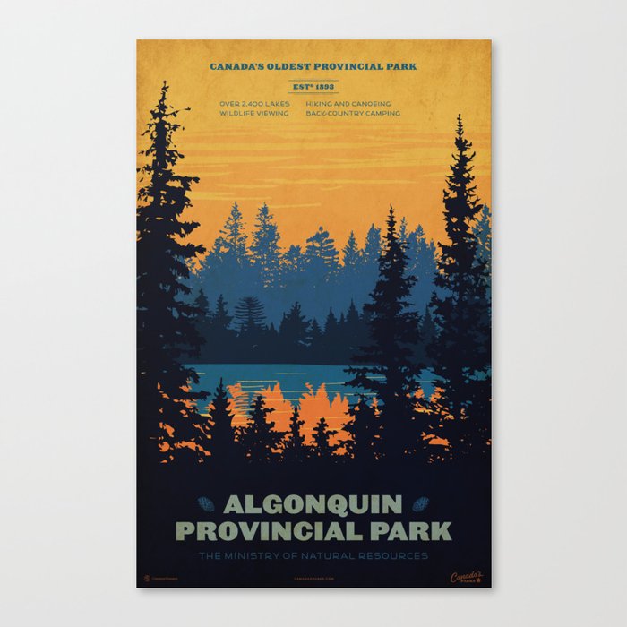 Algonquin Park Poster Canvas Print