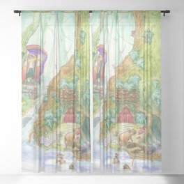 The Wind in the Willows Sheer Curtain