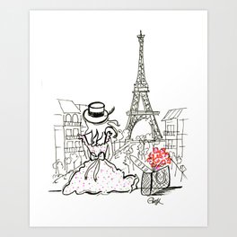 Paris Girl Art Print