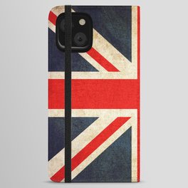 Vintage Union Jack British Flag iPhone Wallet Case