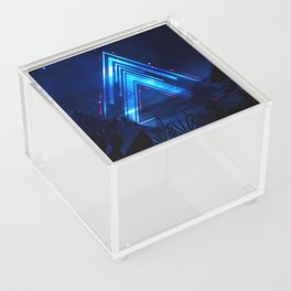 Neon landscape: Blue Triangle Acrylic Box