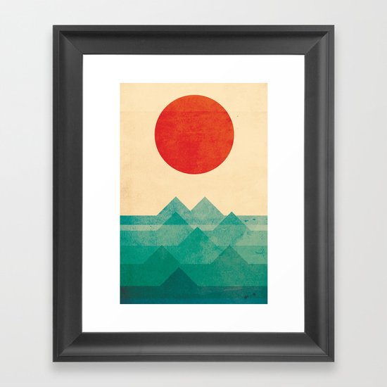The ocean, the sea, the wave Framed Art Print