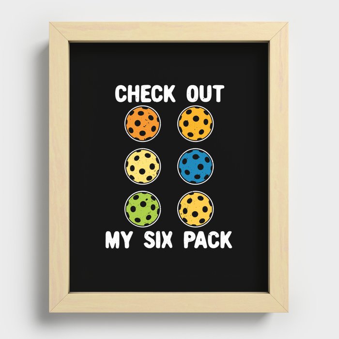 Check Out My Six Pack Recessed Framed Print