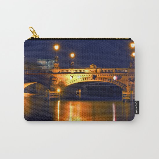 Nocturnal Lights on the river Spree in Berlin Carry-All Pouch