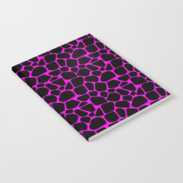 Neon Safari Pink & Black Notebook