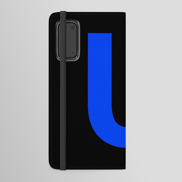 Letter U (Blue & Black) Android Wallet Case