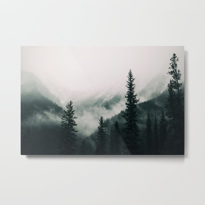 Over the Mountains and trough the Woods -  Forest Nature Photography Metal Print