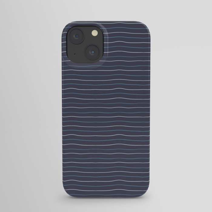 Shades of Blue Waves Pattern iPhone Case