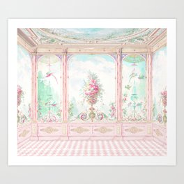 French conservatory, garden room, diorama Art Print