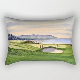 Pebble Beach Golf Course 9th Green Rectangular Pillow