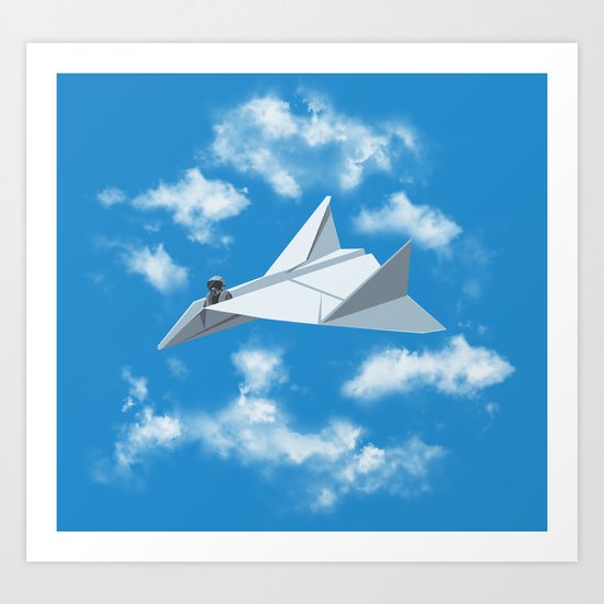Paper Airplane Art Print