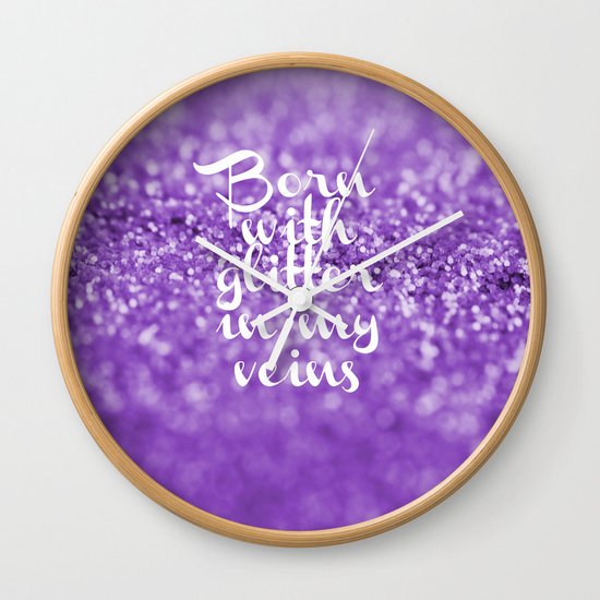 Glitter in my Veins III (Photo of Glitter) Wall Clock