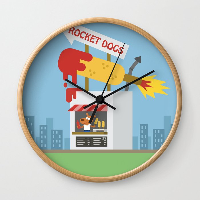 Snack Shacks #3 - Rocket Dogs Wall Clock