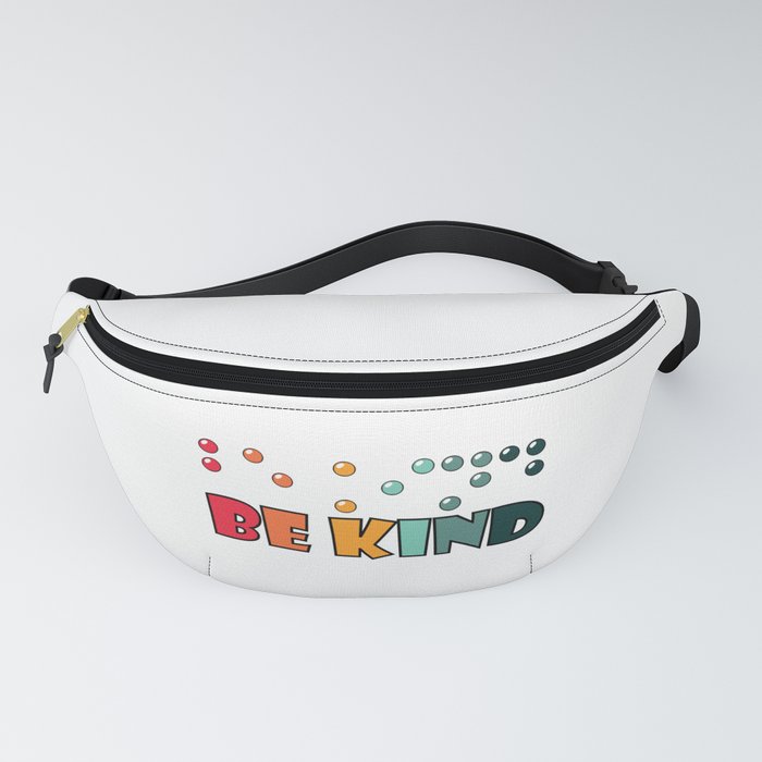 Be Kind Braille Literacy Visually Impaired Blindness Awareness Fanny Pack