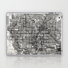 Vintage Las Vegas Map in Black and White Laptop Skin