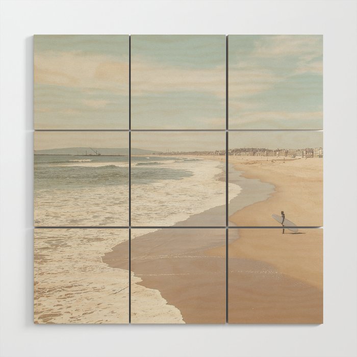 California Beach Wood Wall Art