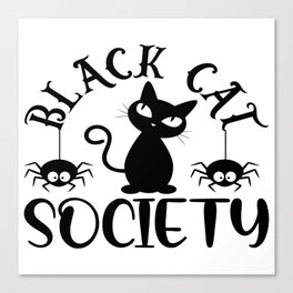 Black Cat Society Canvas Print