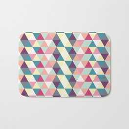 Colorful Triangle and diamond pattern Bright summer time Bath Mat