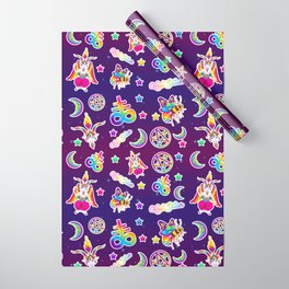 1997 Neon Rainbow Occult Sticker Collection Wrapping Paper