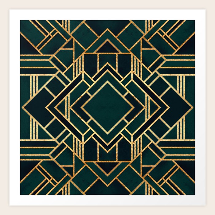 Art Deco 2 Art Print by Elisabeth Fredriksson Society6