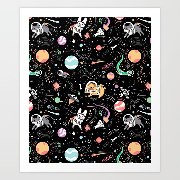 Space Pets Art Print
