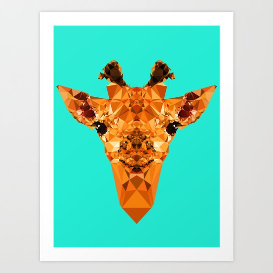 Geometric Giraffe Art Print