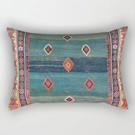 Sivas Antique Turkish Niche Kilim Print Rectangular Pillow