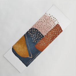 Abstract Terracotta, Navy Blue, Blush Pink, Art Print By LandSartprints  Yoga Mat