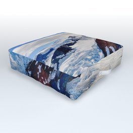 Snowy Peak Outdoor Floor Cushion