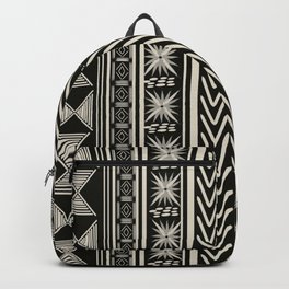 Boho Mud cloth (Black and White) Backpack