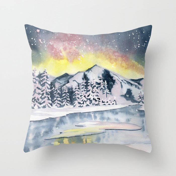 Winter Star Throw Pillow