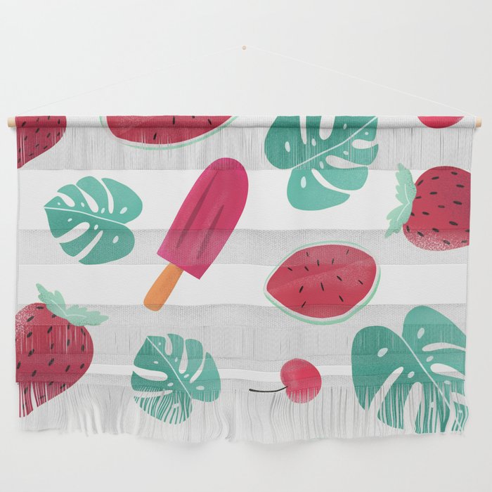 Tropical Summer Watermelon Popsicle Wall Hanging