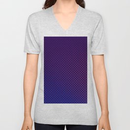 Purple and Pink Halftone V Neck T Shirt