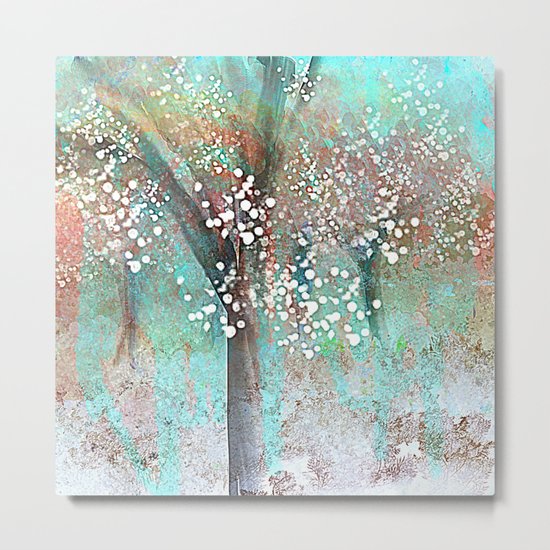 Sparkling Trees Metal Print