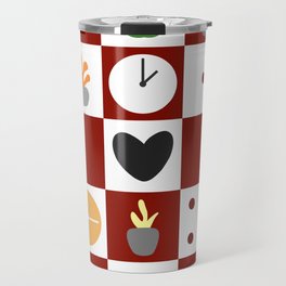 Color object checkerboard collection 12 Travel Mug