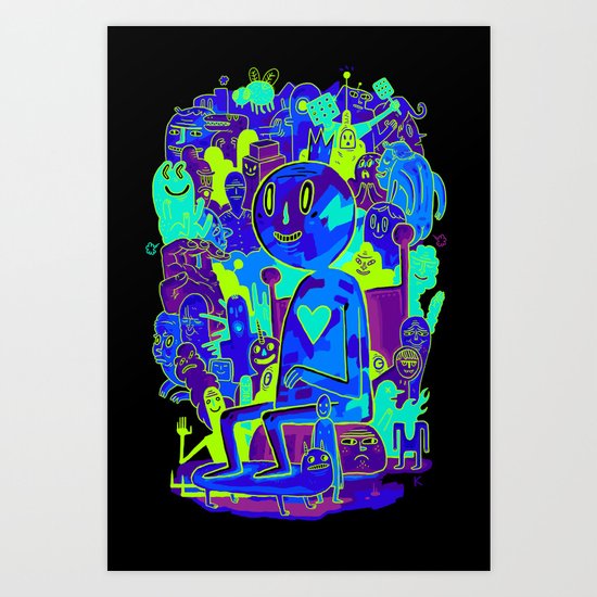 Knee-Jerk Art Print