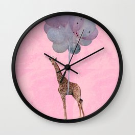 party giraffe Wall Clock