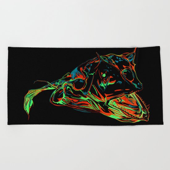 Deep Sea Creature Beach Towel