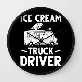 Ice Cream Truck Driver Ice Cream Van Man Wall Clock
