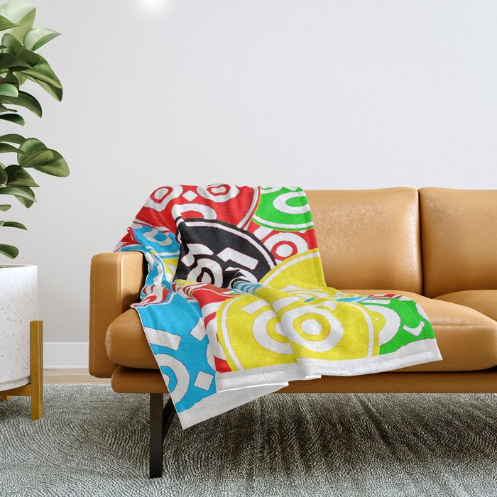 Multi colored outlet sofa throws