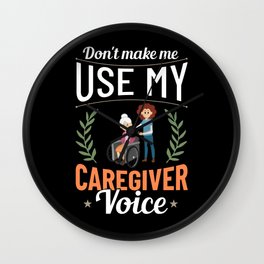 Caregiver Quotes Elderly Caregiving Care Worker Wall Clock